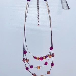 Beaded necklace and earrings set.